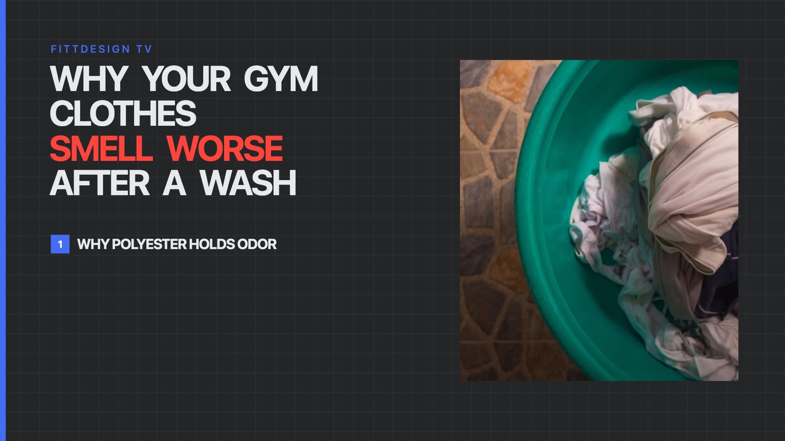 Title card: why your gym clothes smell worse after a wash