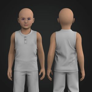 Boys Henley Collar Tank Top Tech Pack
