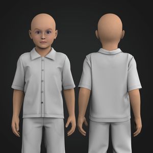 Boys Short Sleeve Button Up Tee Tech Pack
