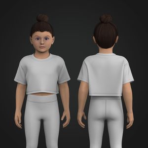 Girls Oversized Crop Tee Tech Pack