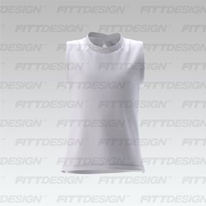 Girls Wide Racer Back Relaxed Tank Top Smart Mockup