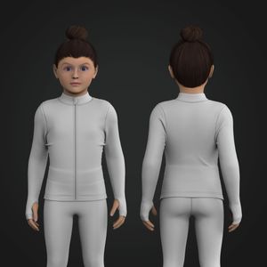 Girls Zip Up Runner Sleeve Jacket Tech Pack
