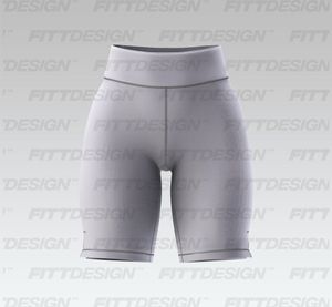 Ladies 10 Inch Inseam Split Hem Biker Shorts Smart Mockup