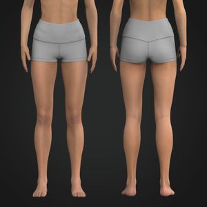 Ladies 1.50 Inch Inseam V-Shaped Waistband Biker Shorts