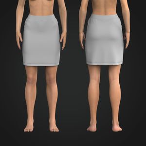 Ladies 18.00 Inch Outseam Jacquard Skirt Tech Pack