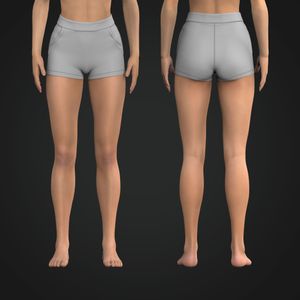 Ladies 2.50 Inch Inseam Slash Pocket Biker Shorts Tech Pack