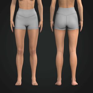 Ladies 3.00 Inch Inseam High Waist Curved Back Seam Shorts Tech Pack