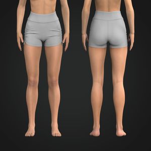 Ladies 3.00 Inch Inseam Ruched Shorts Tech Pack