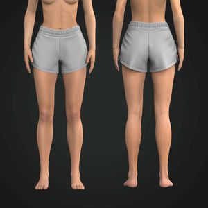 Ladies 4.50 inch Inseam Adjustable Side Scallop Hem Shorts Tech Pack