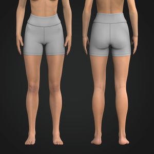 Ladies 5.00 Inch Inseam High Waisted Biker Shorts