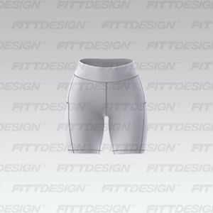 Ladies 5.00 Inch Inseam Side Mesh Panel Biker Shorts Smart Mockup