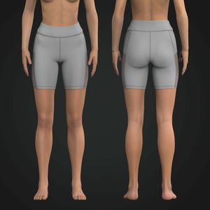 Ladies 5.00 Inch Inseam Side Mesh Panel Biker Shorts Tech Pack