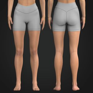 Ladies 5.00 Inch Inseam V-Shaped Waistand Biker Shorts Tech Pack