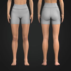 Ladies 6.00 Inch Inseam Functional Biker Shorts Tech Pack
