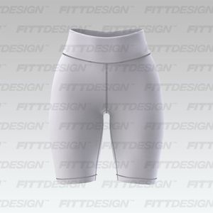 Ladies 8 Inch Inseam V-Shaped Biker Shorts Smart Mockup