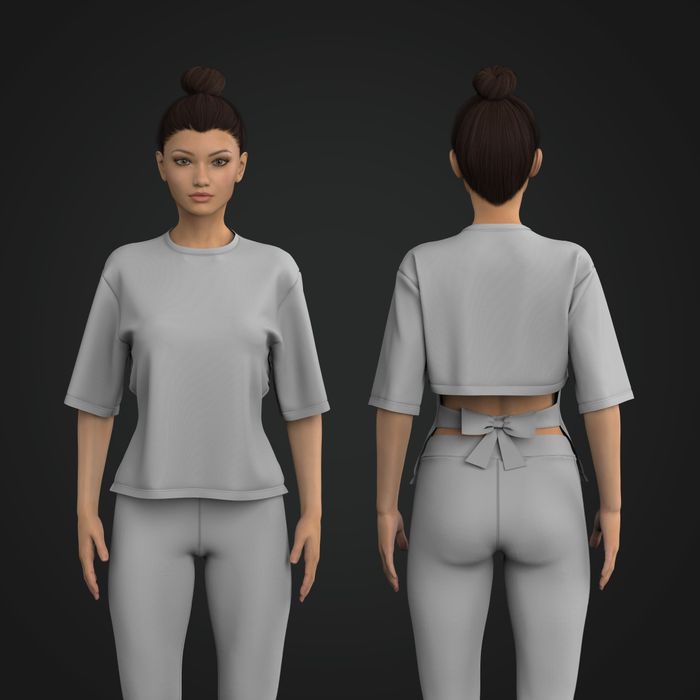 Ladies Adjustable Back Relaxed Elbow Length Sleeve Tee Tech Pack