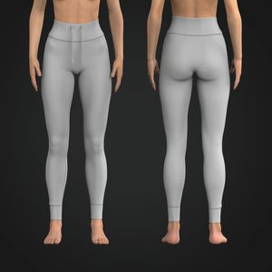 Ladies Adjustable High Waisted Cuffed Leggings Tech Pack