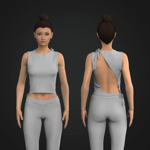 Ladies Adjustable Open Back Relaxed Tank Top Tech Pack