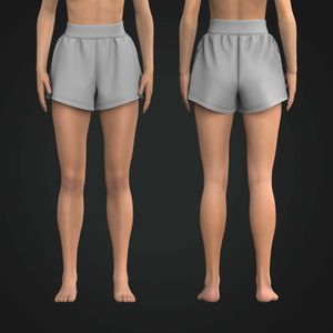 Ladies Adjustable Snap Button Relaxed Shorts Tech Pack