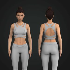 Ladies All Over Cut Out Sports Bra Tech Pack
