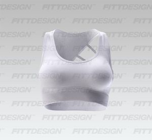 Ladies Asymmetric Back Cut Out Strappy Sports Bra Smart Mockup