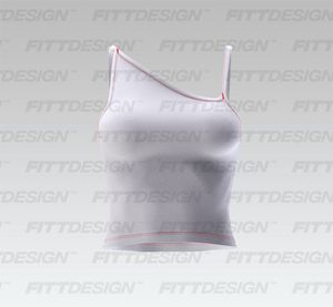 Ladies Asymmetric Full Length Strappy Tank Top Smart Mockup