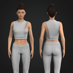 Ladies Asymmetric Layered Sports Bra Tech Pack
