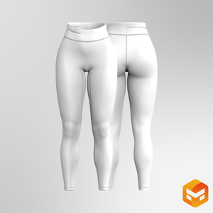 Ladies Asymmetric Side Cut Out Leggings 3D Garment