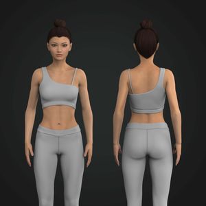 Ladies Asymmetric Strappy Sports Bra Tech Pack