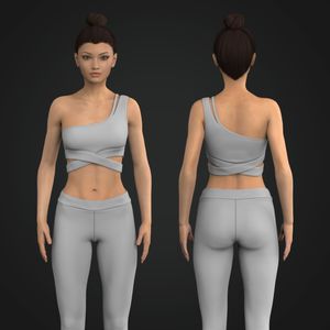 Ladies Asymmetrical Criss Cross Strappy Sports Bra Tech Pack
