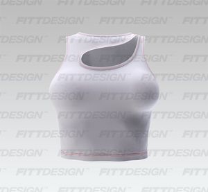 Ladies Asymmetrical Front Cutout Out Tank Top Smart Mockup