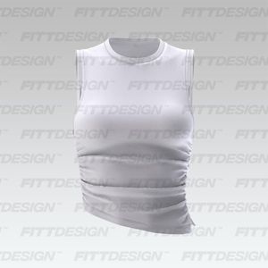 Ladies Asymmetrical Hemline Crew Neck Tank Smart Mockup