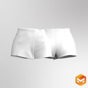 Ladies Asymmetrical Mini Skort - 3D Garment