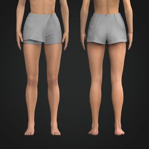 Ladies Asymmetrical Mini Skort Tech Pack
