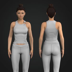 Ladies Asymmetrical O-Ring Fitted Tank Top Tech Pack