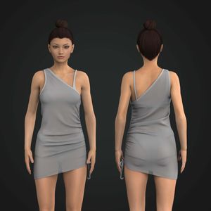 Ladies Asymmetrical One Shoulder Side Ruching Cover Up Dress Tech Pack