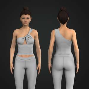 Ladies Asymmetrical One Shoulder Top Tech Pack