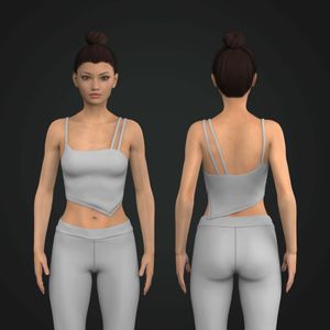 Ladies Asymmetrical Split Hem Tank Top Tech Pack