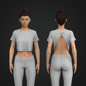 Ladies Back Criss Cross Crop Top