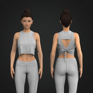 Ladies Back Cut Out Adjustable Tank Top Tech Pack