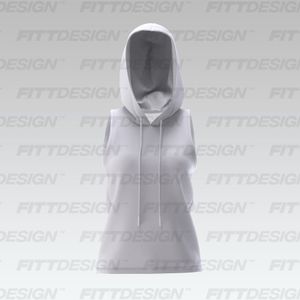 Ladies Back Cut Out Hooded Tank Top Smart Mockup