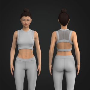 Ladies Back Cut Out Mesh Sports Bra Tech Pack