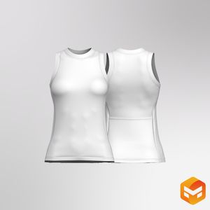 Ladies Back Pocket Tank Top 3D Garment