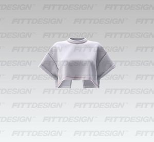 Ladies Back Split Hem Oversized Tee Smart Mockup
