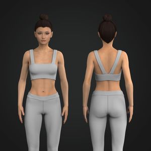 Ladies Bandeau Style Strappy Sports Bra Tech Pack
