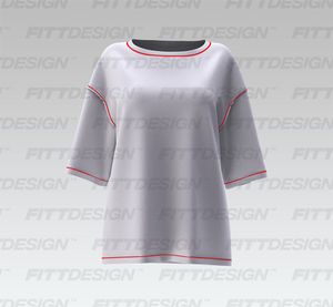 Ladies Boat Neckline Drop Shoulder Oversized Tee Smart Mockup