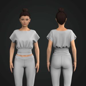 Ladies Boat Neckline Extended Sleeves Ruched Bottom Tee Tech Pack