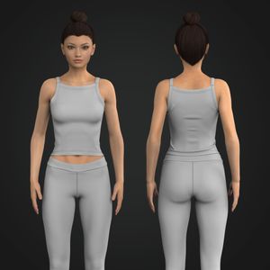 Ladies Boat Neckline Fitted Tank Top Tech Pack