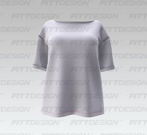 Ladies Boat Neckline Oversized Drop Shoulder Tee Smart Mockup