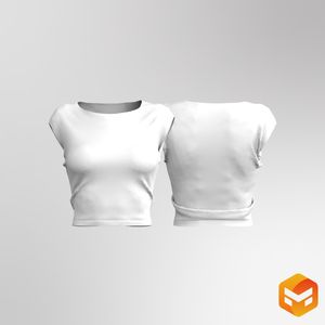 Ladies Boat Neckline Raglan Cap Sleeve Fitted Tee 3D Garment
